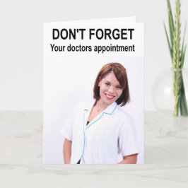 Vergiss nicht, dass du einen Termin für Ärzte hast Karte