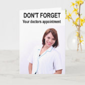 Vergiss nicht, dass du einen Termin für Ärzte hast Karte (Gelbe Blume)