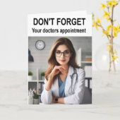 Vergiss nicht, dass du einen Termin für Ärzte hast Karte (Gelbe Blume)