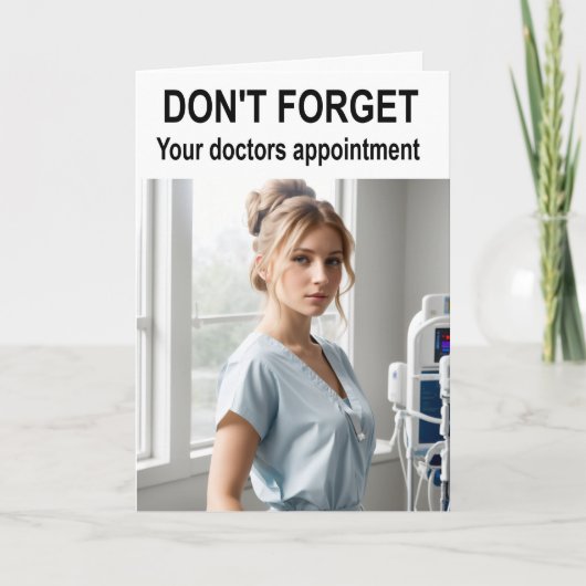 Vergiss nicht, dass du einen Termin für Ärzte hast Karte (Vorderseite)