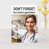 Vergiss nicht, dass du einen Termin für Ärzte hast Karte (Gelbe Blume)