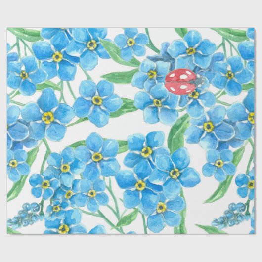 Vergiss nicht, dass ich kein nahtloses Blumenmuste Geschenkpapier (Flach)