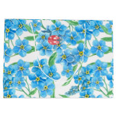 Vergiss nicht, dass ich kein nahtloses Blumenmuste Große Geschenktüte (Rückseite)