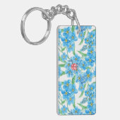 Vergiss nicht, dass ich kein nahtloses Blumenmuste Schlüsselanhänger (Vorderseite links)