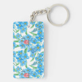 Vergiss nicht, dass ich kein nahtloses Blumenmuste Schlüsselanhänger (Rückseite)