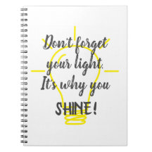 Vergiss nicht dein Licht, hellgelb.