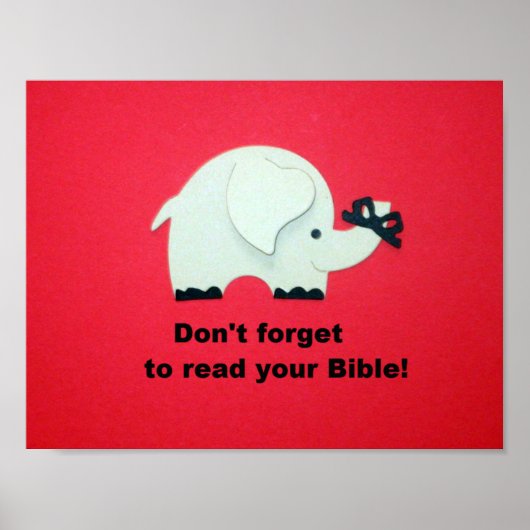 Vergiss nicht, deine Bibel zu lesen! Poster (Vorne)