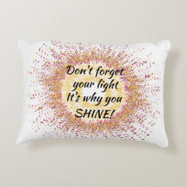 Vergiss nicht deinen hellen farbenfrohen Confetti Dekokissen