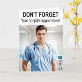 Vergiss nicht deinen Krankenhaustermin. Karte (Gelbe Blume)