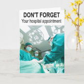 Vergiss nicht deinen Krankenhaustermin. Karte (Gelbe Blume)