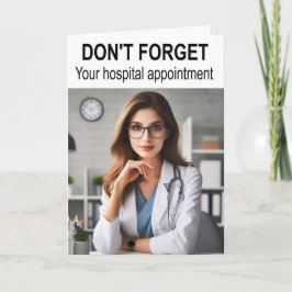 Vergiss nicht deinen Krankenhaustermin. Karte