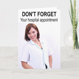 Vergiss nicht deinen Krankenhaustermin. Karte