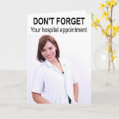 Vergiss nicht deinen Krankenhaustermin. Karte (Gelbe Blume)