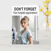Vergiss nicht deinen Krankenhaustermin. Karte (Gelbe Blume)