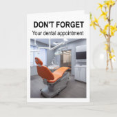 Vergiss nicht deinen Termin beim Zahnarzt. Karte (Gelbe Blume)
