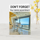 Vergiss nicht deinen Termin beim Zahnarzt. Karte (Gelbe Blume)