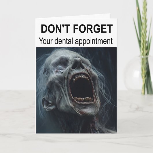 Vergiss nicht deinen Termin beim Zahnarzt. Karte (Vorderseite)