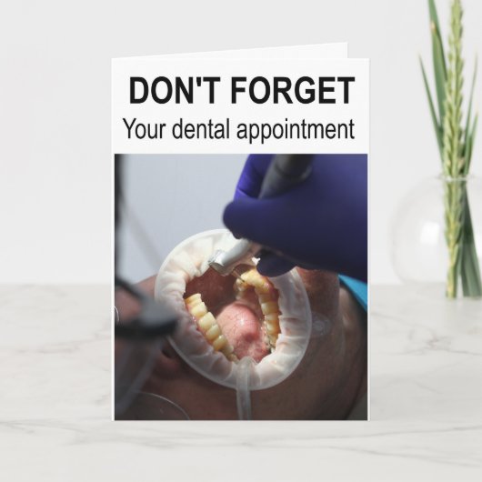 Vergiss nicht deinen Termin beim Zahnarzt. Karte (Vorderseite)