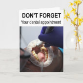 Vergiss nicht deinen Termin beim Zahnarzt. Karte (Gelbe Blume)