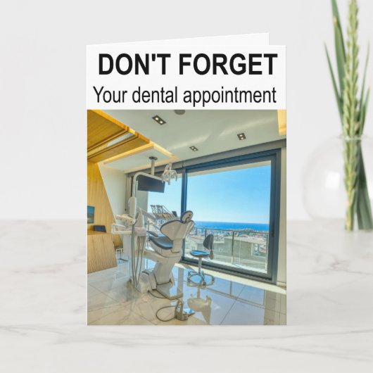 Vergiss nicht deinen Termin beim Zahnarzt. Karte (Vorderseite)