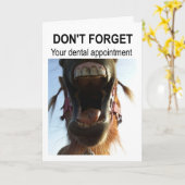 Vergiss nicht deinen Termin beim Zahnarzt. Karte (Gelbe Blume)