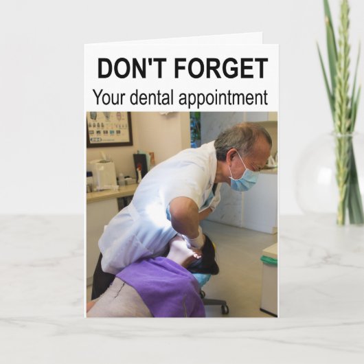 Vergiss nicht deinen Termin beim Zahnarzt. Karte (Vorderseite)