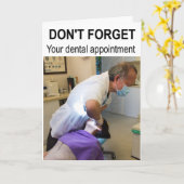 Vergiss nicht deinen Termin beim Zahnarzt. Karte (Gelbe Blume)