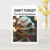Vergiss nicht deinen Termin beim Zahnarzt. Karte (Gelbe Blume)