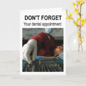 Vergiss nicht deinen Termin beim Zahnarzt. Karte (Gelbe Blume)