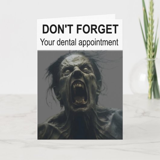 Vergiss nicht deinen Termin beim Zahnarzt. Karte (Vorderseite)
