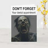 Vergiss nicht deinen Termin beim Zahnarzt. Karte (Gelbe Blume)