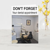 Vergiss nicht deinen Termin beim Zahnarzt. Karte (Gelbe Blume)