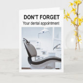 Vergiss nicht deinen Termin beim Zahnarzt. Karte (Gelbe Blume)