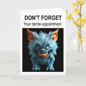 Vergiss nicht deinen Termin beim Zahnarzt. Karte (Gelbe Blume)