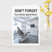 Vergiss nicht deinen Termin beim Zahnarzt. Karte (Gelbe Blume)
