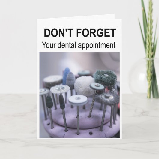 Vergiss nicht deinen Termin beim Zahnarzt. Karte (Vorderseite)