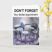 Vergiss nicht deinen Termin beim Zahnarzt. Karte (Gelbe Blume)