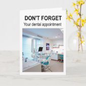 Vergiss nicht deinen Termin beim Zahnarzt. Karte (Gelbe Blume)