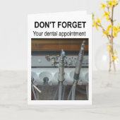 Vergiss nicht deinen Termin beim Zahnarzt. Karte (Gelbe Blume)