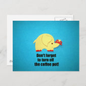 Vergiss nicht, die Kaffeekanne auszuschalten! Postkarte (Vorne/Hinten)