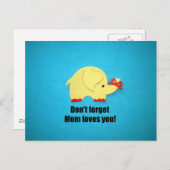 Vergiss nicht die Mama Lieben dich! Postkarte (Vorne/Hinten)