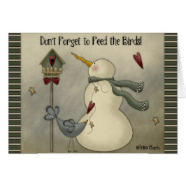 Vergiss nicht, die Vögel Füttern! Grußkarte