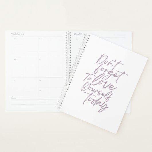 Vergiss nicht, dir heute selbst Liebe zu geben Planer (Anzeige)