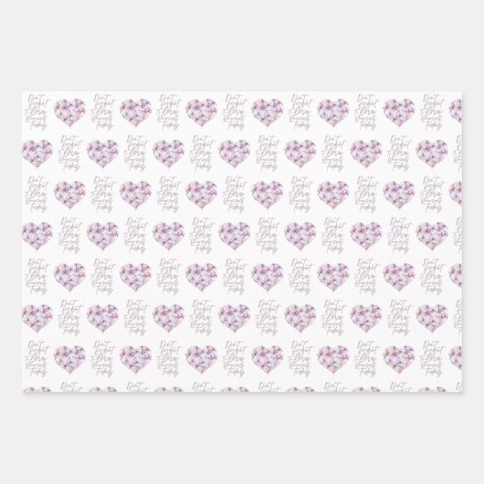 Vergiss nicht, dir heute selbst Liebe zu schenken Geschenkpapier Set (Vorderseite)