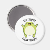 Vergiss nicht, dir selbst einen lustigen Froschpuf Magnet (Vorderseite/Rückseite)