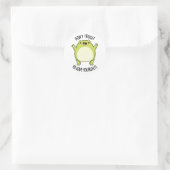 Vergiss nicht, dir selbst einen lustigen Froschpuf Runder Aufkleber (Tasche)