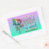 Vergiss nicht, dir selbst Liebe zu geben Rechteckiger Aufkleber (Umschlag)