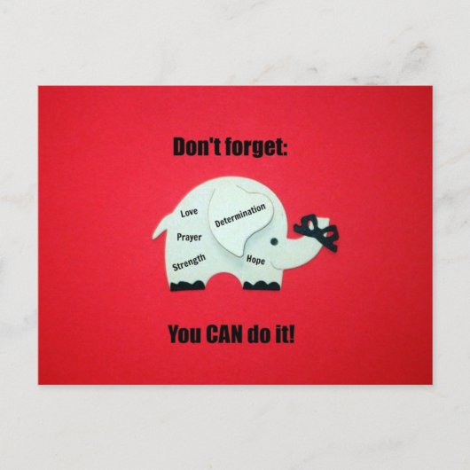 Vergiss nicht: Du kannst es tun! Postkarte (Vorderseite)