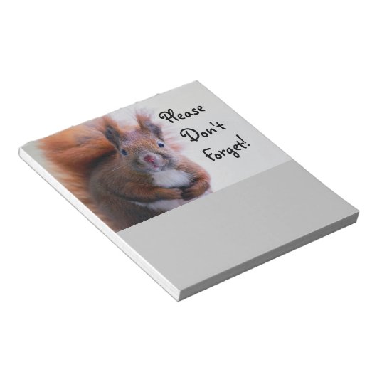 Vergiss nicht Eichhörnchen Notizblock (angewinkelt)