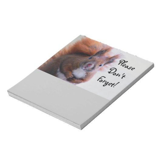 Vergiss nicht Eichhörnchen Notizblock (Rotiert)